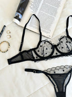 Elodie Siyah Kalpli Bralet Takım