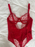 Elodi Kırmızı Kalpli Bodysuit