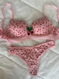Cherry Pembe Dolgulu Sütyen Takım