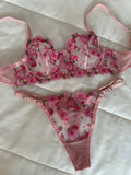 Belma Pembe Bralet Takım