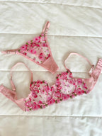 Belma Pembe Bralet Takım - Feruz Design