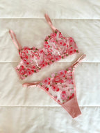 Belma Pembe Bralet Takım - Feruz Design