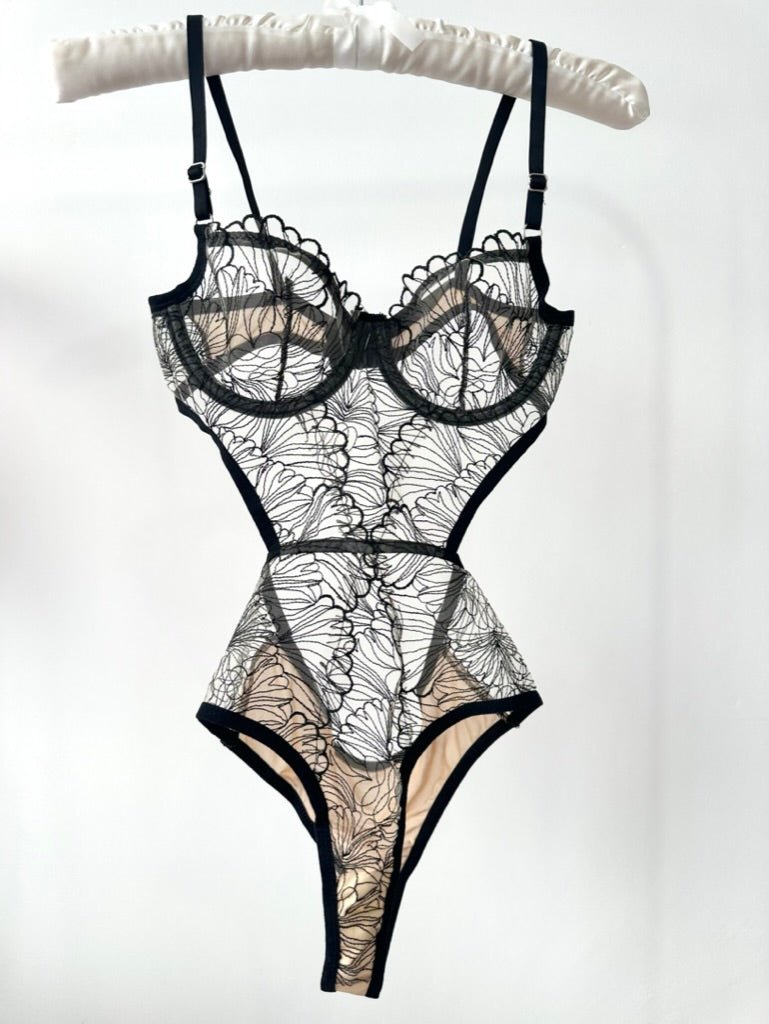 Blair Siyah Bodysuit - Feruz Design