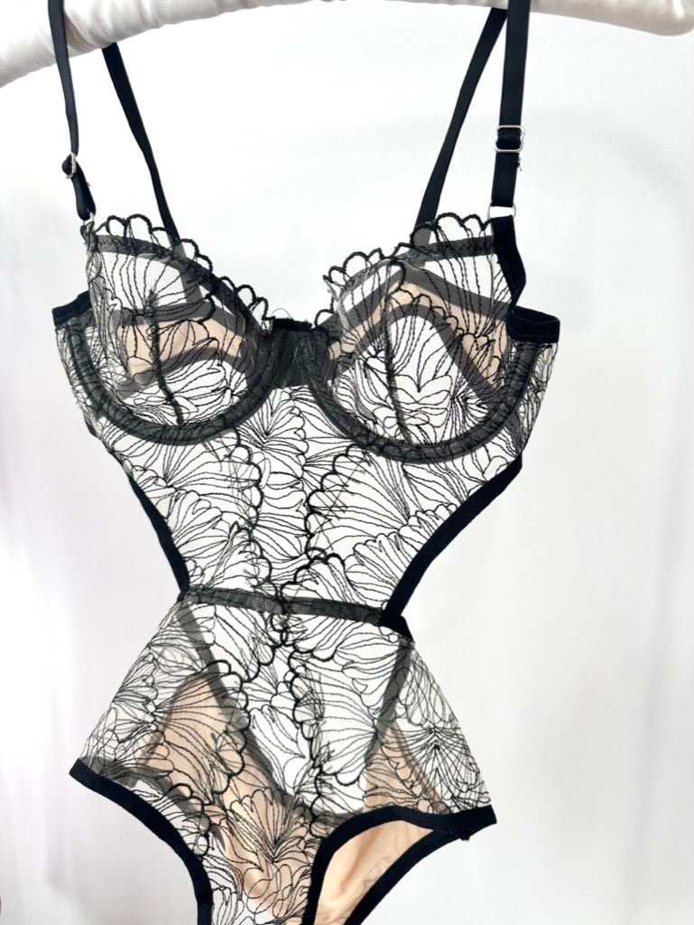 Blair Siyah Bodysuit - Feruz Design