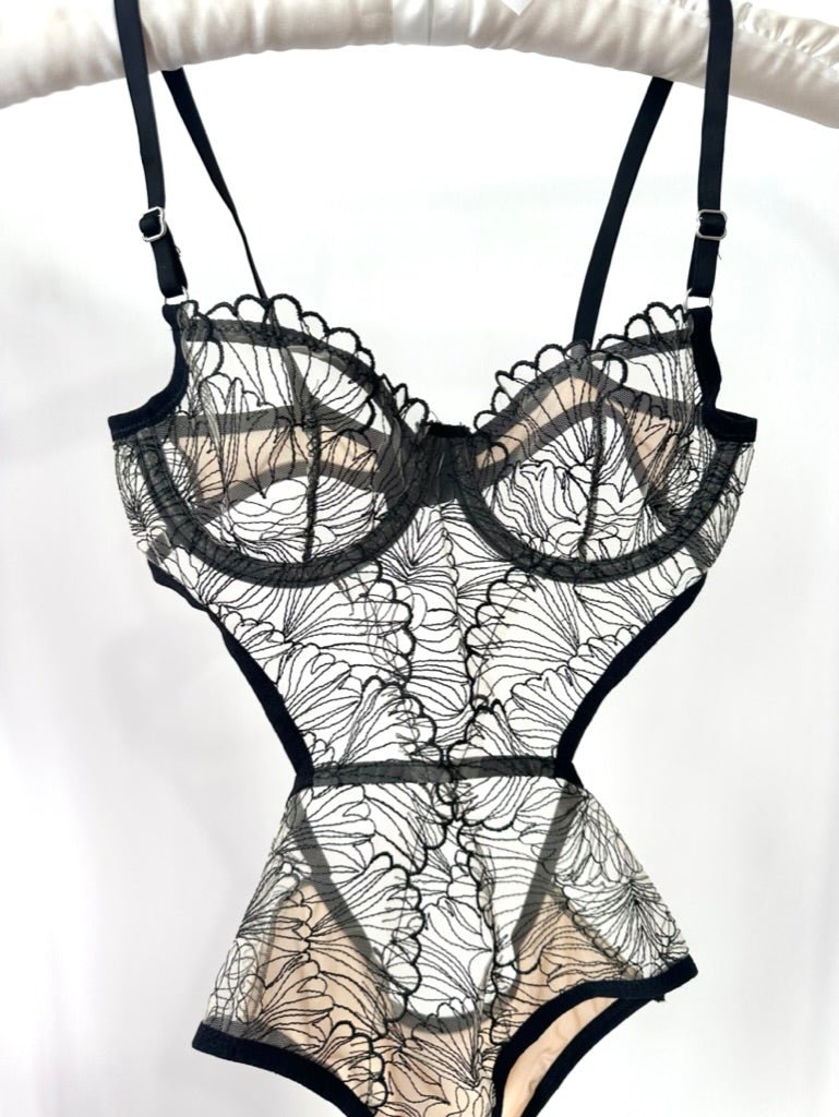 Blair Siyah Bodysuit - Feruz Design