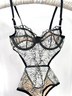 Blair Siyah Bodysuit - Feruz Design