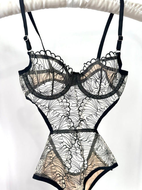 Blair Siyah Bodysuit - Feruz Design