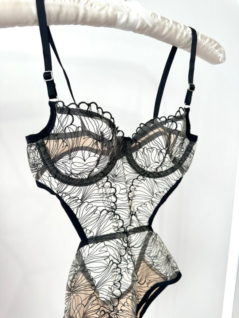 Blair Siyah Bodysuit - Feruz Design