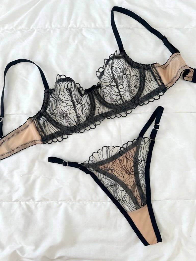 Blair Siyah Bralet Takım - Feruz Design