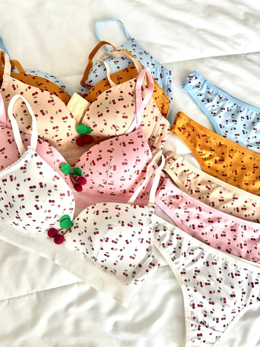 Cherry Beyaz Dolgulu Sütyen Takım - Feruz Design