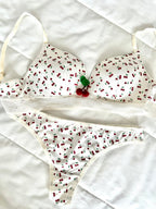 Cherry Beyaz Dolgulu Sütyen Takım - Feruz Design