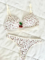 Cherry Beyaz Dolgulu Sütyen Takım - Feruz Design