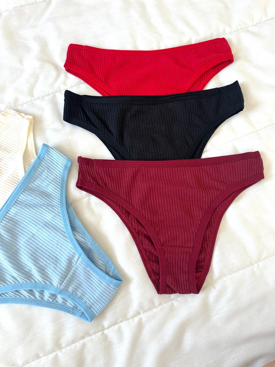 Chloe 6'lı %100 Pamuk Slip Külot - Feruz Design