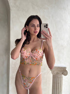 Daphe Push-up Pembe Büstiyer Takım.