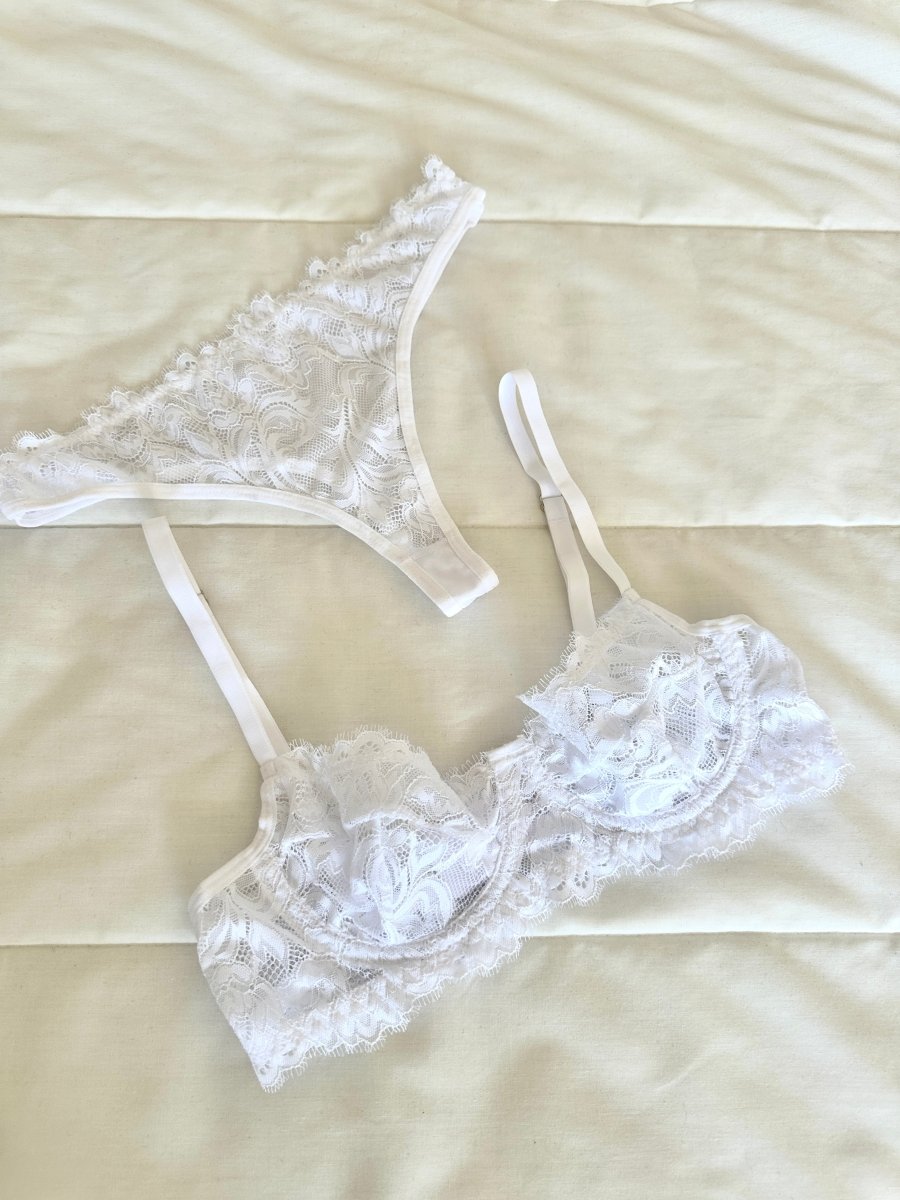 Colette Beyaz Balenli Sütyen Takım - Feruz Design
