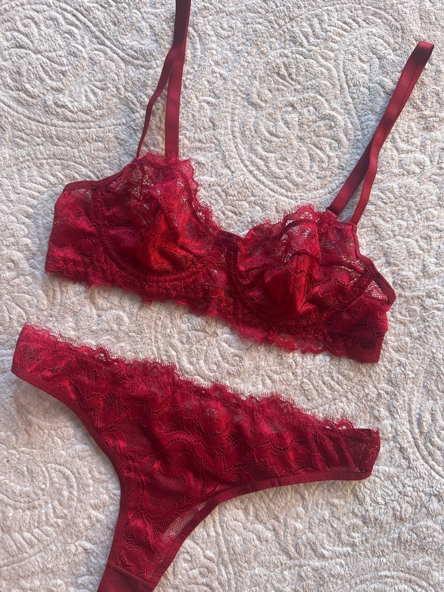Colette Bordo Balenli Sütyen Takım - Feruz Design