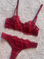 Colette Bordo Balenli Sütyen Takım - Feruz Design