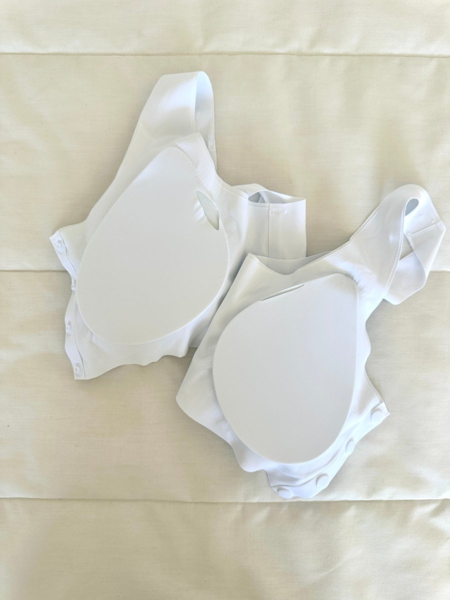 Comfort Beyaz Lazer Kesim Düğmeli Sütyen - Feruz Design