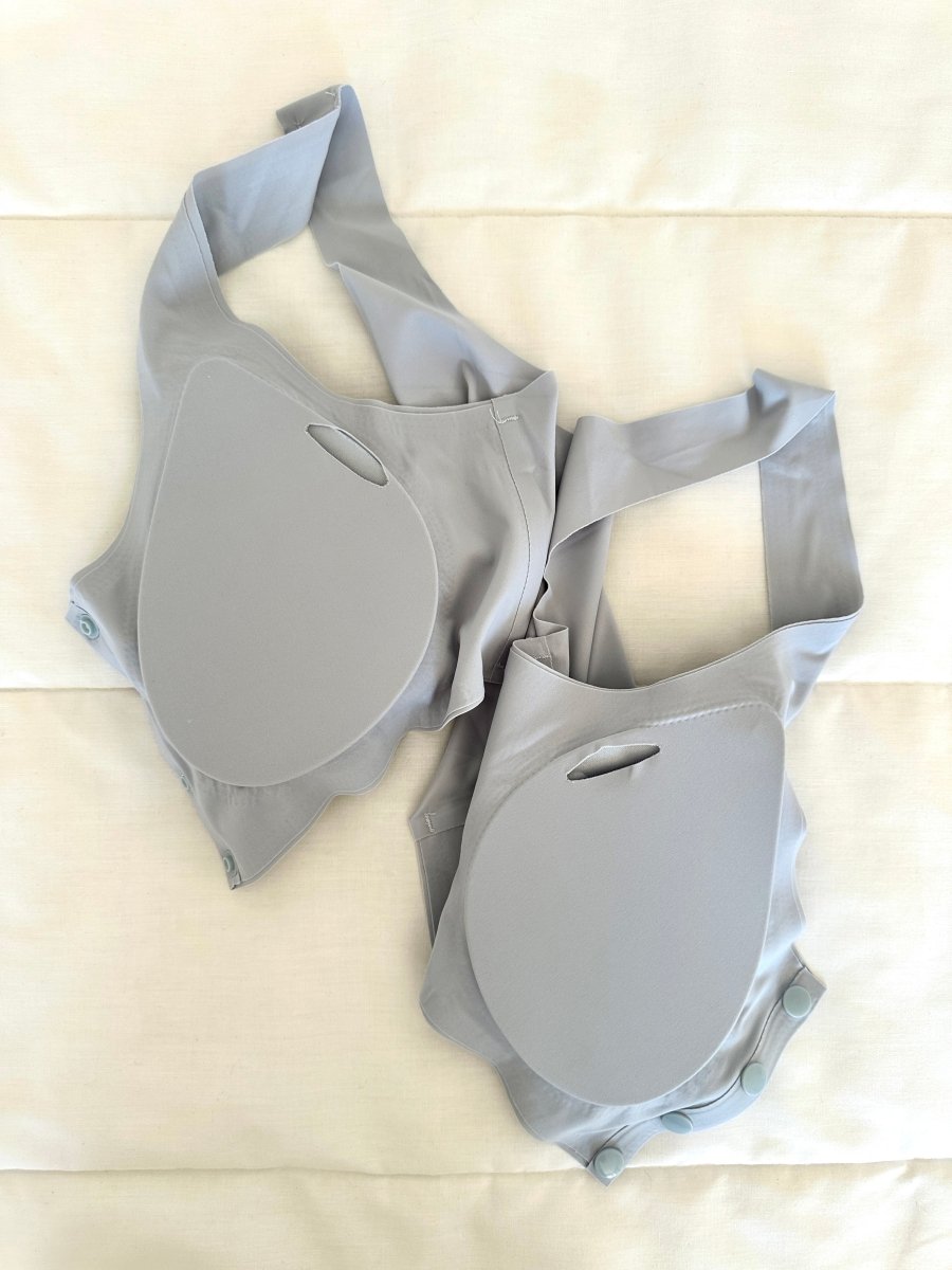 Comfort Gri Lazer Kesim Düğmeli Sütyen - Feruz Design