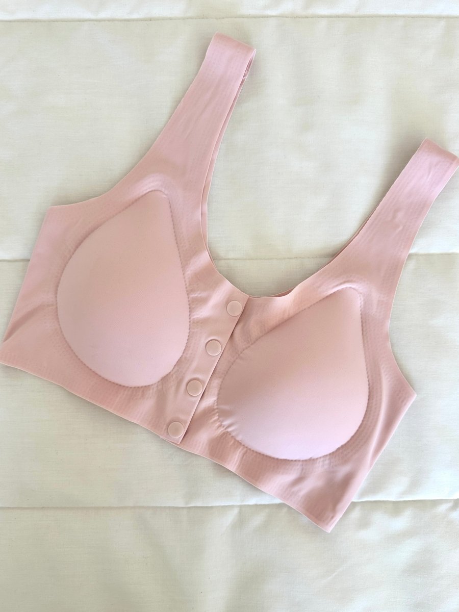 Comfort Pembe Lazer Kesim Düğmeli Sütyen - Feruz Design