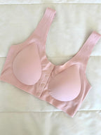 Comfort Pembe Lazer Kesim Düğmeli Sütyen - Feruz Design