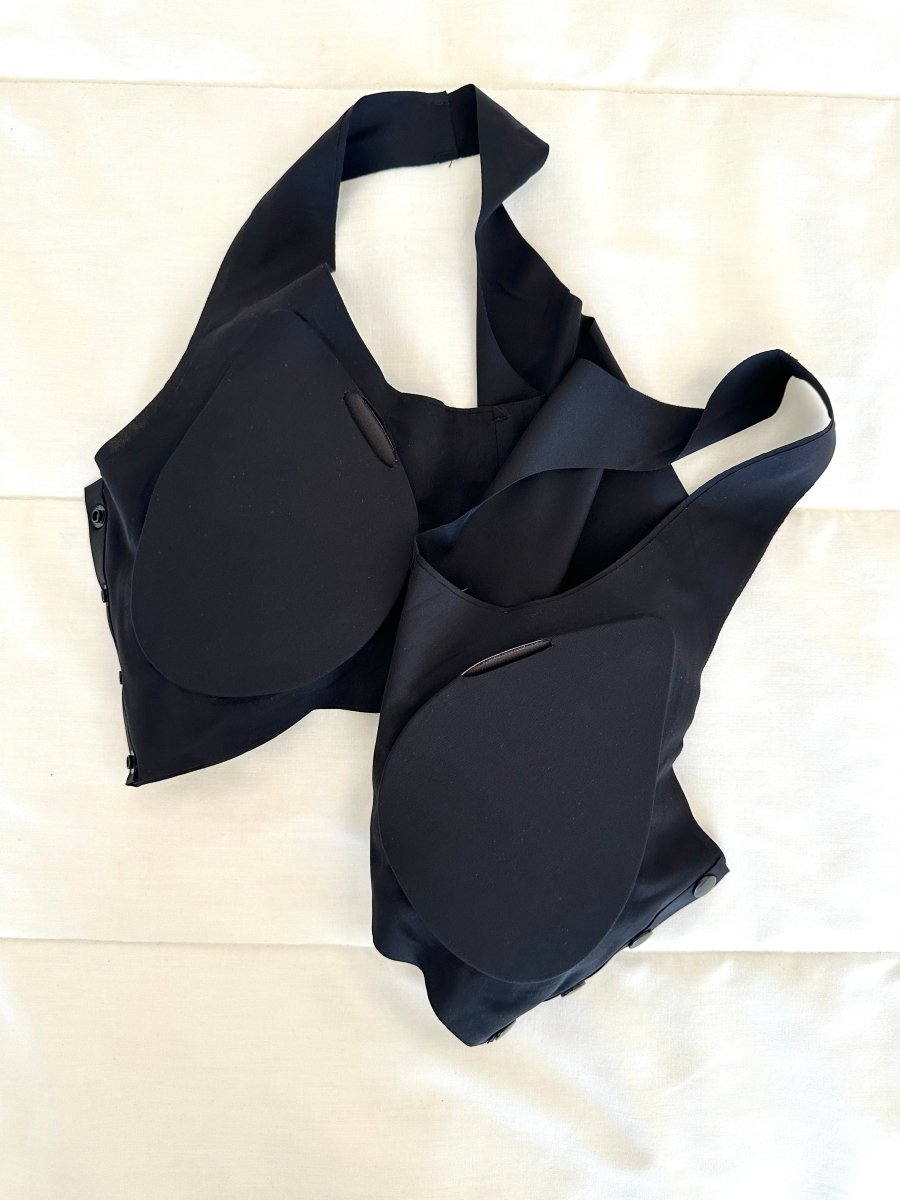 Comfort Siyah Lazer Kesim Düğmeli Sütyen - Feruz Design
