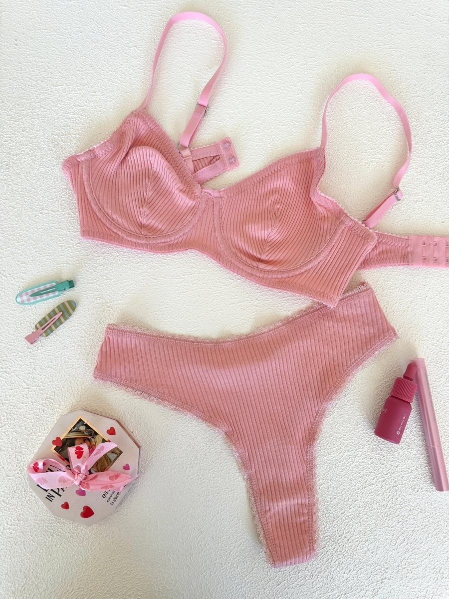 Dali Pembe Soft Balenli Takım - Feruz Design