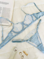 Elodie Mavi Kalpli Bralet Takım - Feruz Design