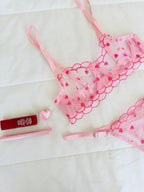 Elodie Pembe Kalpli Bralet Takım - Feruz Design