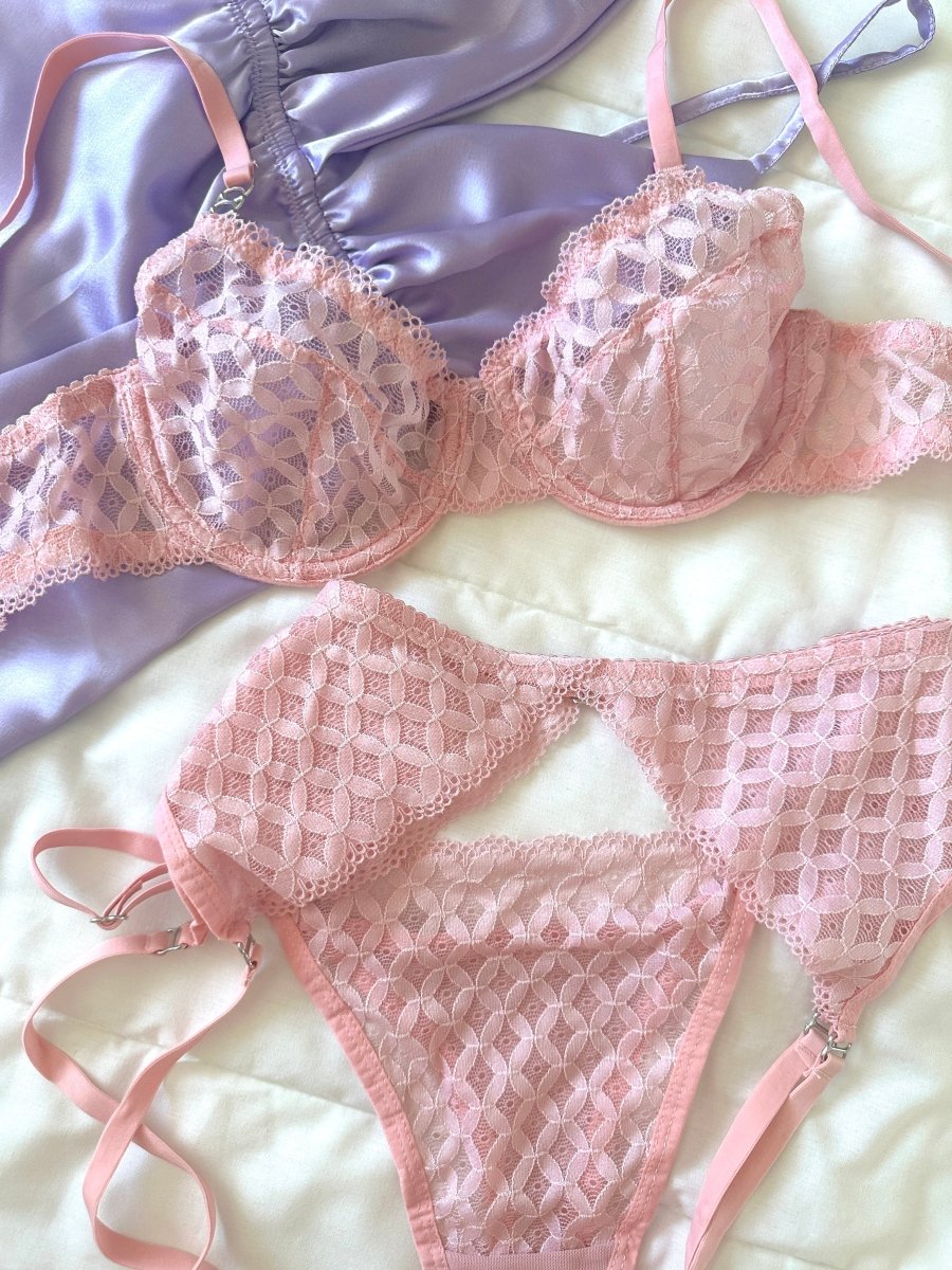 Emilly Pembe Jartiyer Takım - Feruz Design
