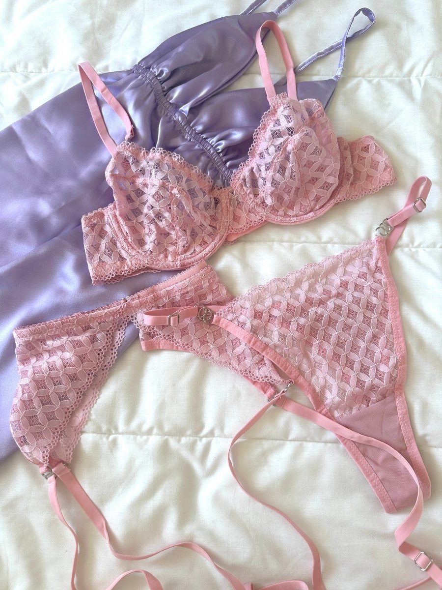 Emilly Pembe Jartiyer Takım - Feruz Design