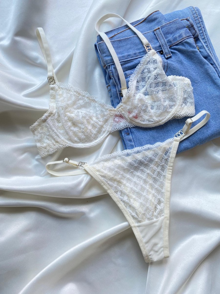 Emma Beyaz Bralet Takım - Feruz Design