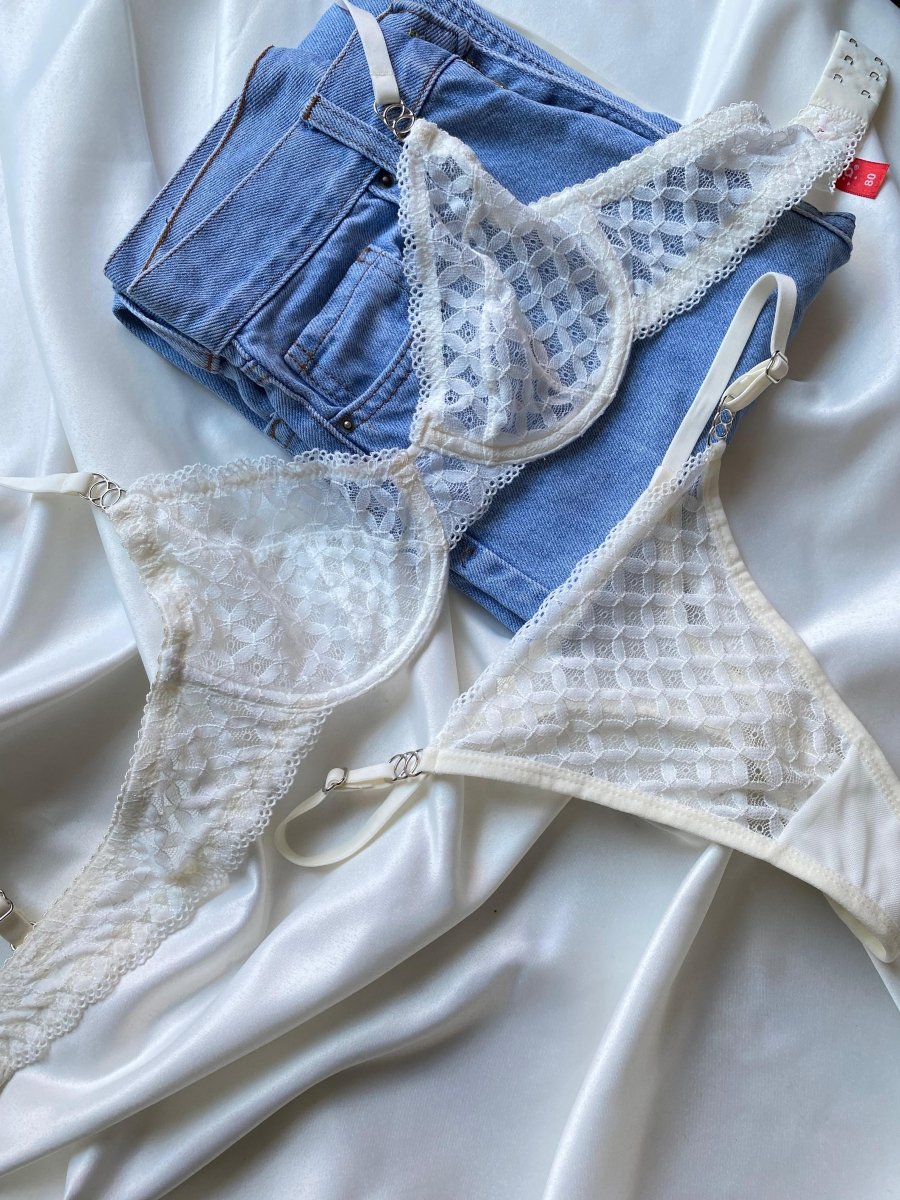 Emma Beyaz Bralet Takım - Feruz Design