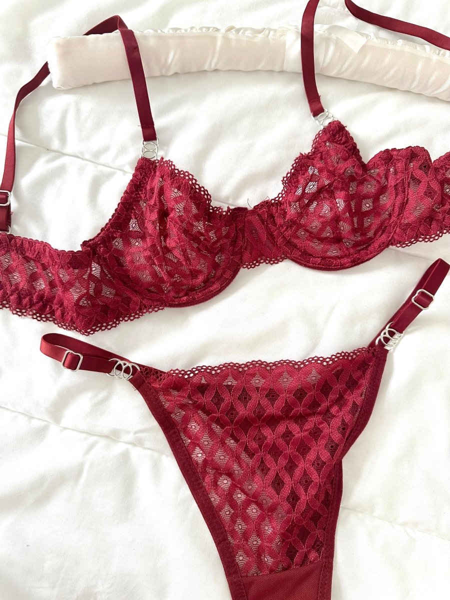 Emma Bordo Bralet Takım - Feruz Design
