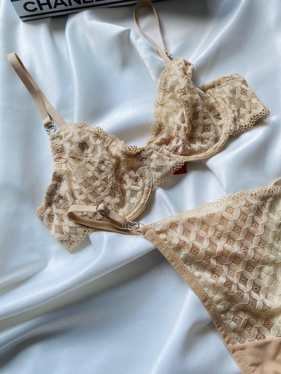 Emma Krem Bralet Takım - Feruz Design