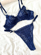 Emma Lacivert Bralet Takım - Feruz Design