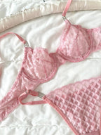 Emma Pembe Bralet Takım - Feruz Design