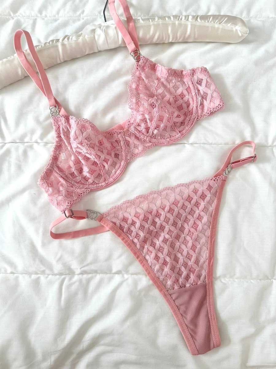 Emma Pembe Bralet Takım - Feruz Design