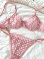 Emma Pembe Bralet Takım - Feruz Design