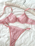 Emma Pembe Bralet Takım - Feruz Design