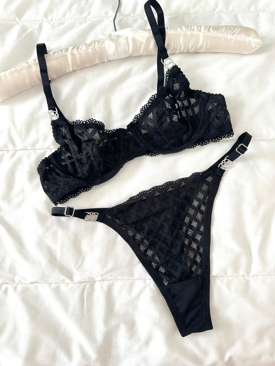 Emma Siyah Bralet Takım - Feruz Design