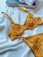 Emma Turuncu Bralet Takım - Feruz Design
