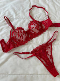 Fionei Kırmızı Sütyen Takımı - Feruz Design