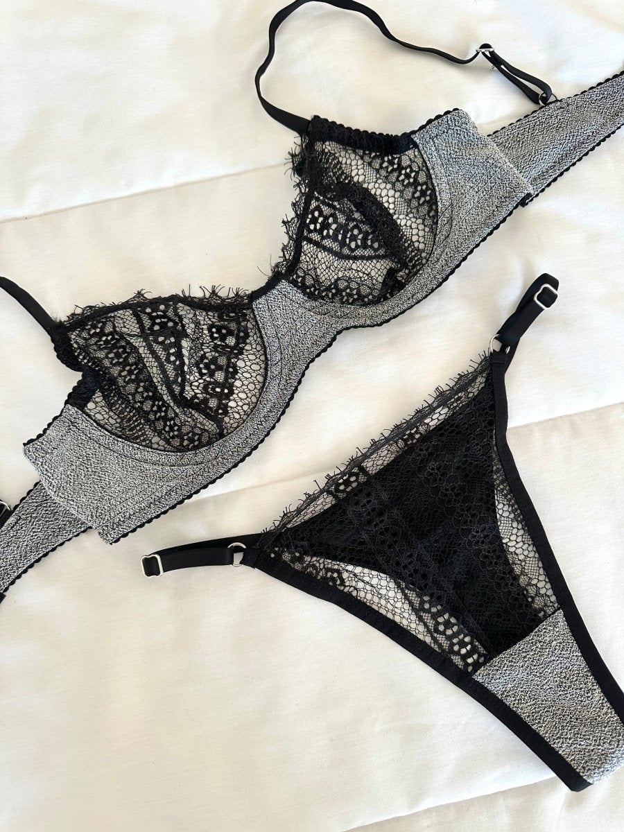 Laddy Gri Bralet Takım - Feruz Design