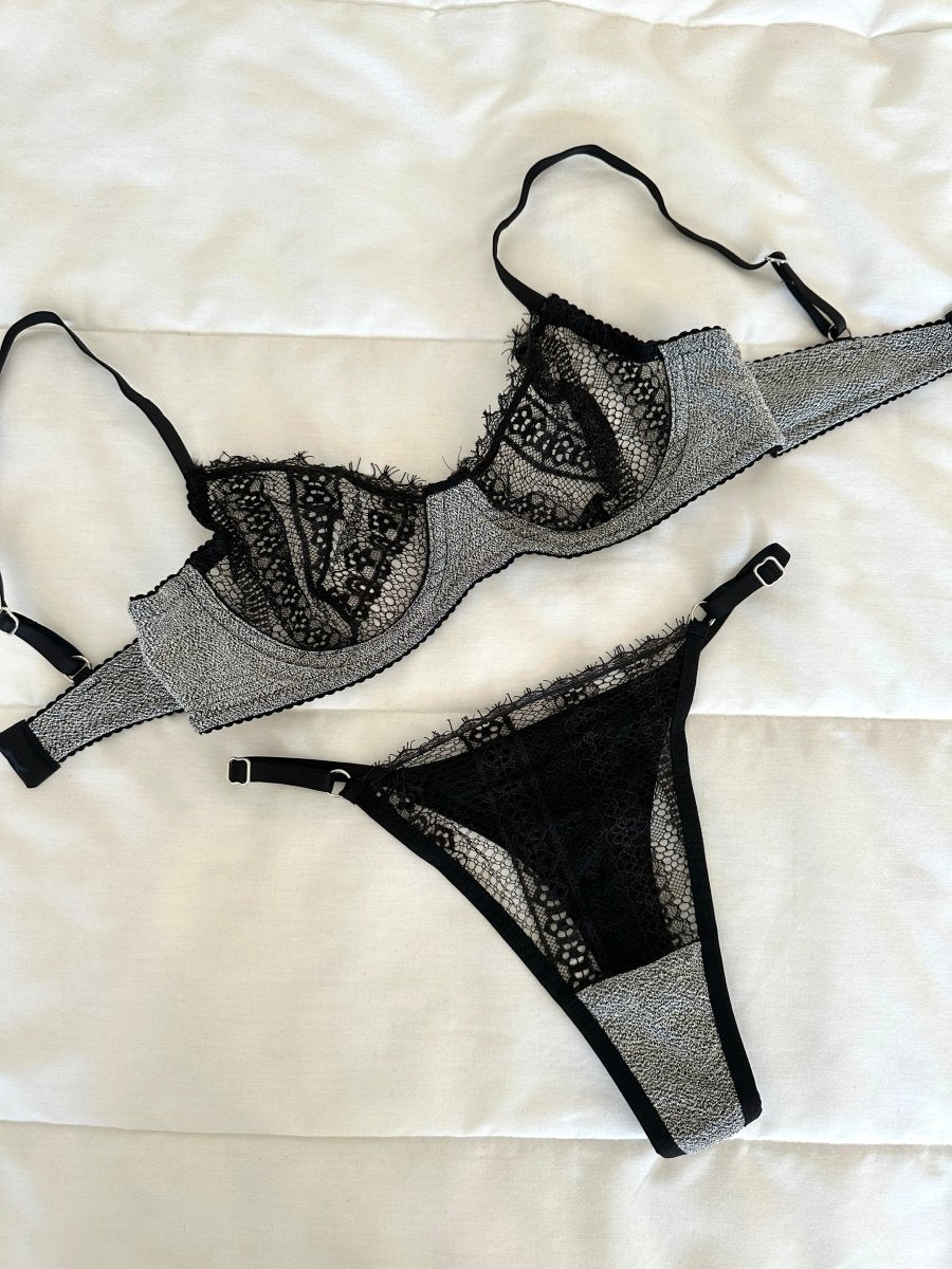 Laddy Gri Bralet Takım - Feruz Design