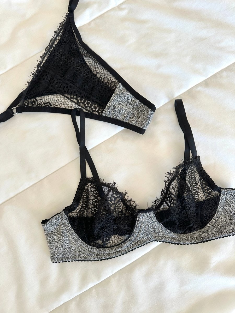 Laddy Gri Bralet Takım - Feruz Design