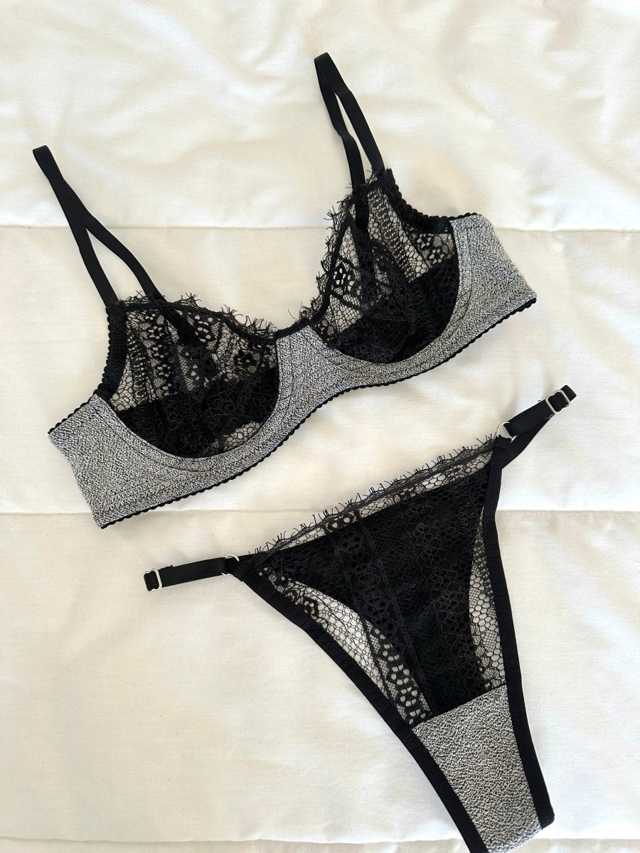 Laddy Gri Bralet Takım - Feruz Design