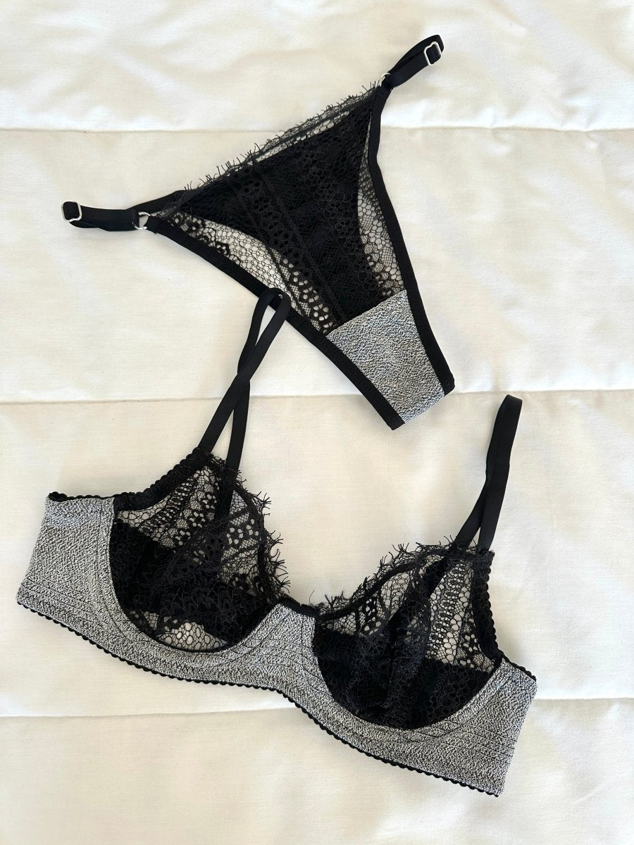 Laddy Gri Bralet Takım - Feruz Design