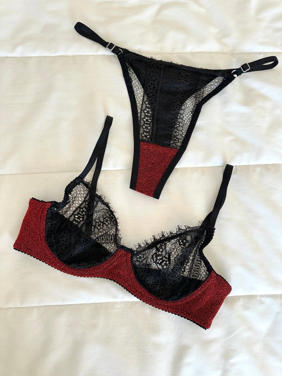 Laddy Kırmızı Bralet Takım - Feruz Design