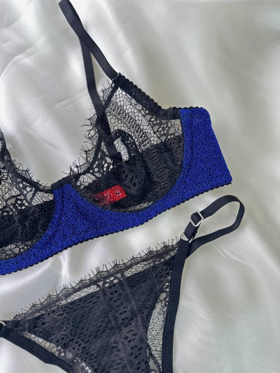 Laddy Lacivert Bralet Takım - Feruz Design